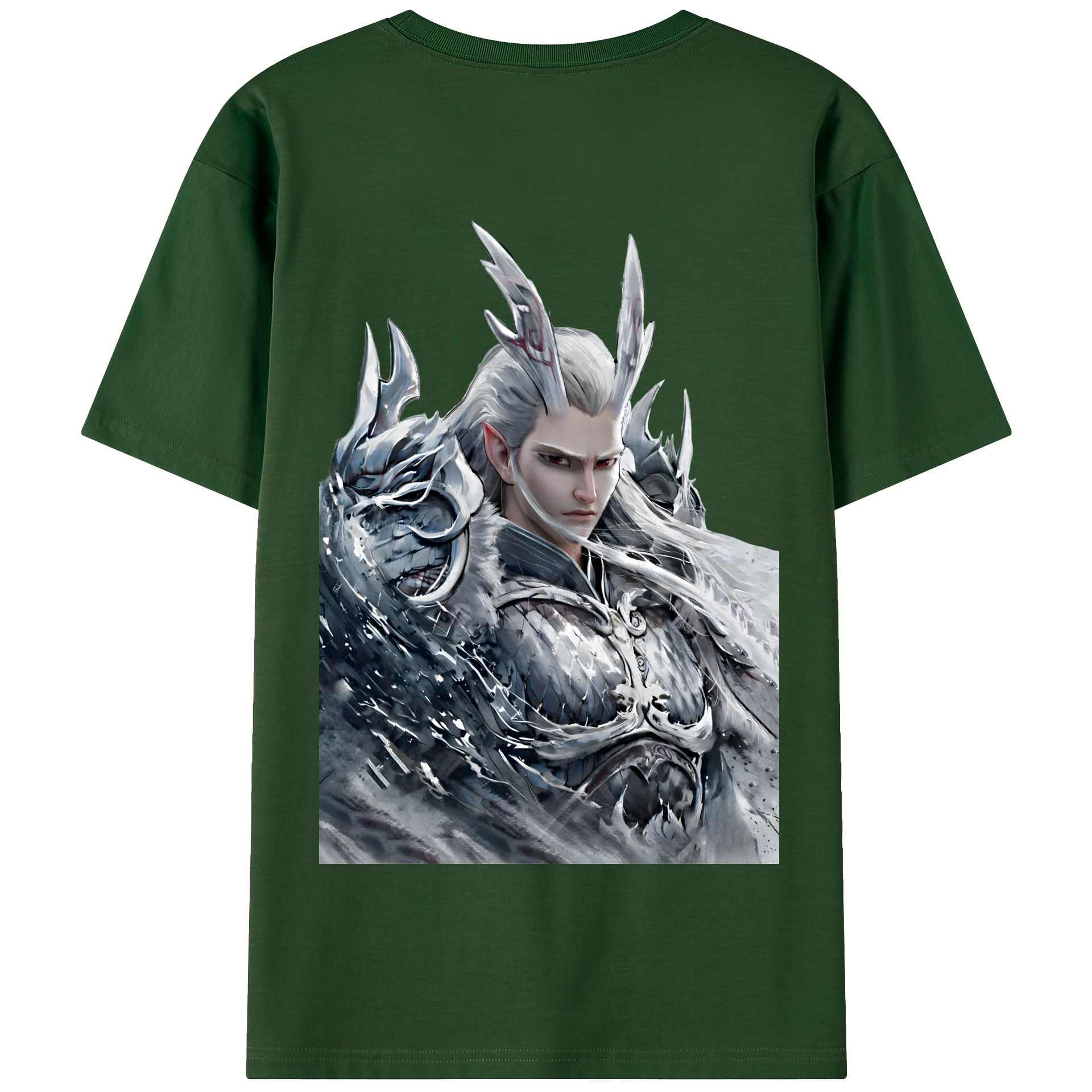 （画像用） Ne Zha 2 ナタ 魔童の大暴れ 綿100％半袖Tシャツ（背面プリント）